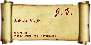 Jakab Vajk névjegykártya